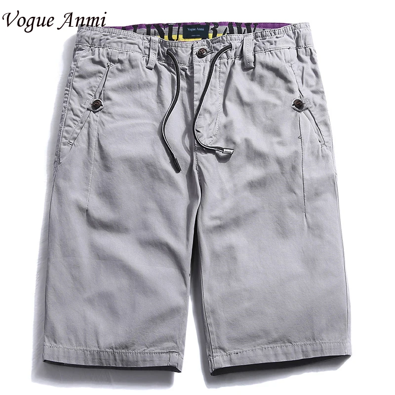 Vogue Anmi 2017 Летний Новый Шорты Мужчин Slim Fit Хлопка Высокого Качества Марка Одежды