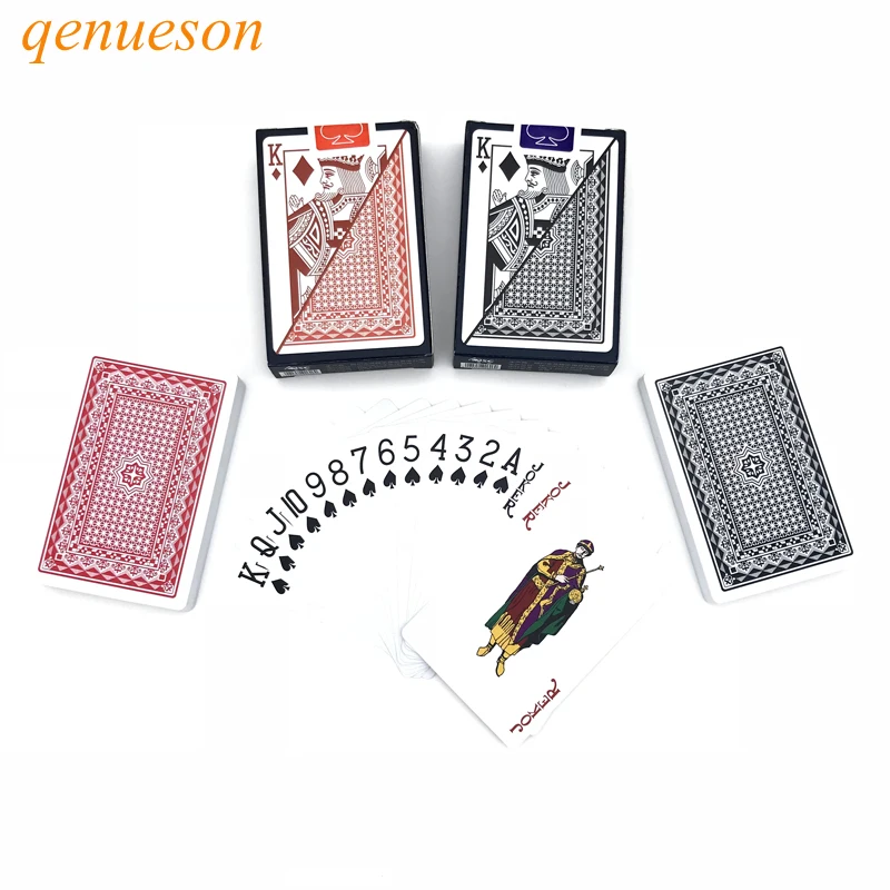 

New Pattern Baccarat Texas Hold'em Plastic PVC Playing Cards Waterproof Poker Cards Pokerstar Board Games 2.28*3.46inch qenueson