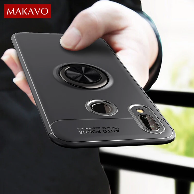 Чехол MAKAVO для Huawei Y7 2019 мягкий матовый Силиконовый чехол накладка на заднюю крышку
