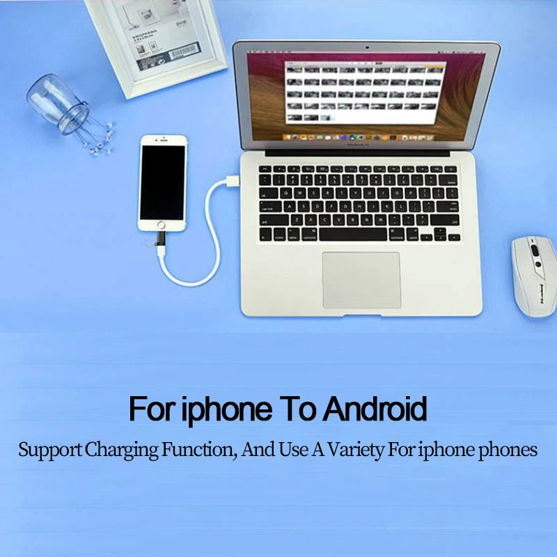 OTG адаптер для iphone X 7 8 6 Plus 5 XS XR USB кабель синхронизации данных зарядное устройство Micro USB преобразователь освещения адаптер с брелоком