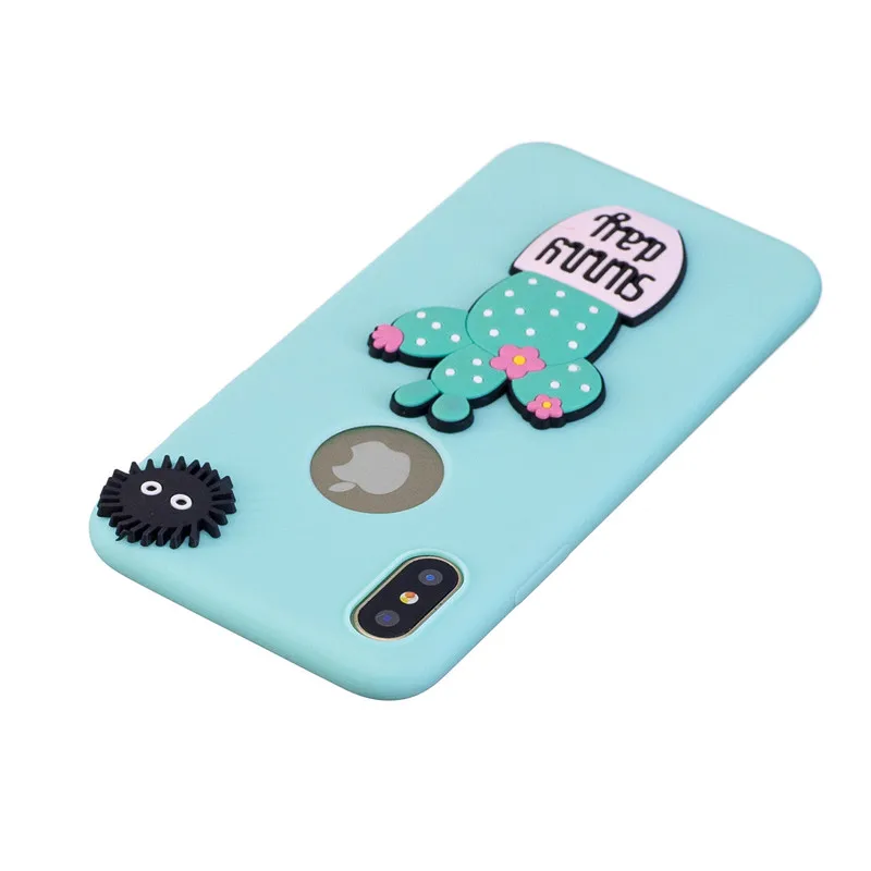 3D Cute Unicorn Cactus Flower Fruits Soft Silicone TPU Case Fundas For iPhone X XR XS Max 8 7 6 6S Plus 5 5S SE Cover Coque | Мобильные