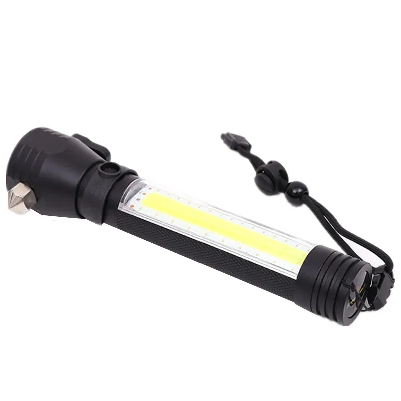 Multifunctional Safety Hammer Flashlight Outdoor Emergency Rescue Tool Lamp For Hiking Traveling Portable Lamps Torches Lights | Лампы и