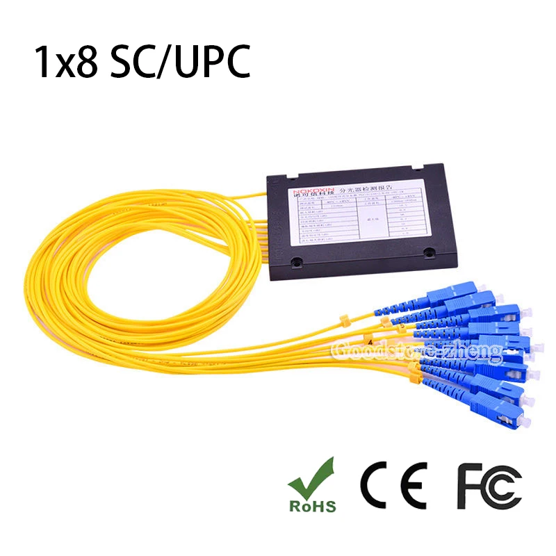 

SC/UPC 1*8 PLC Fiber Optical Splitter SC/FC/ST/LC Connector PLC Splitter SC/UPC