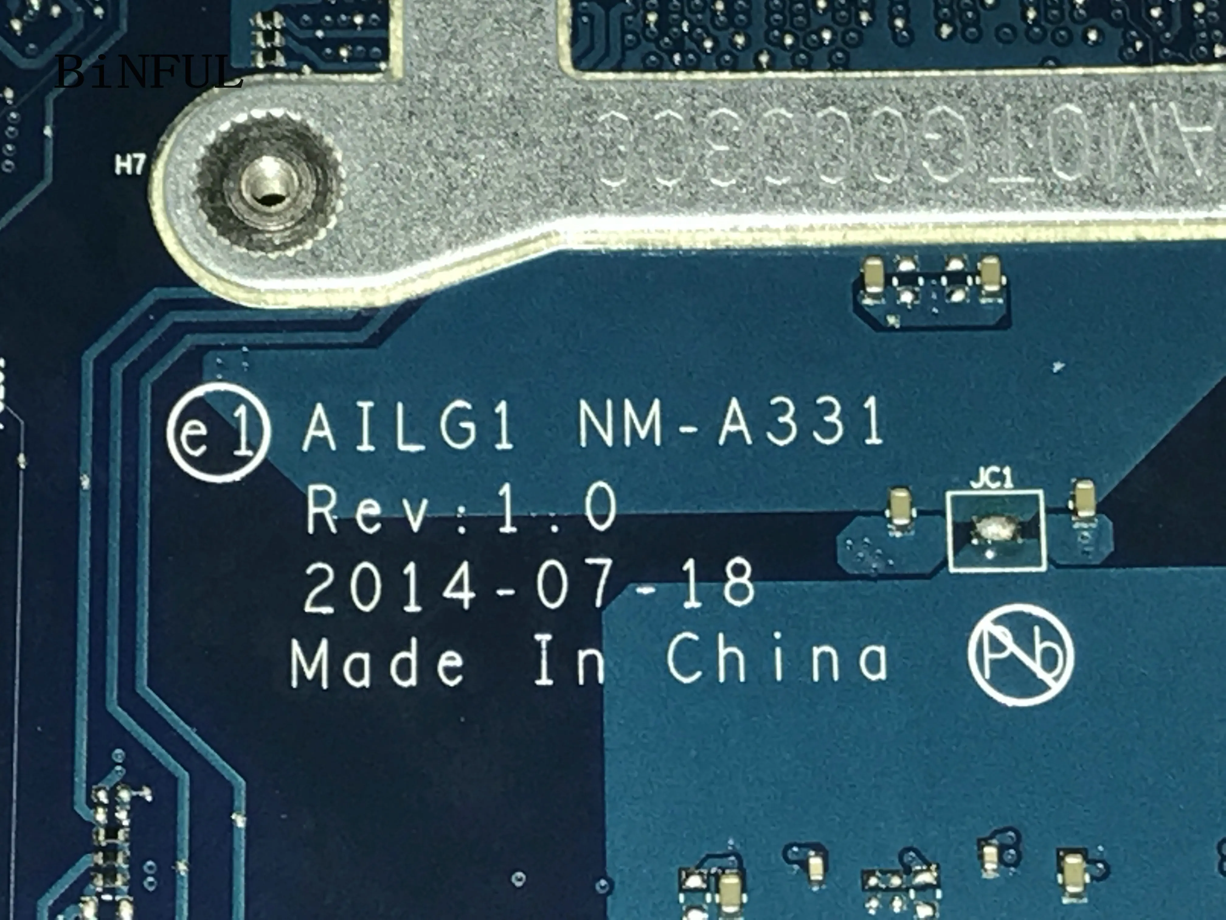 

STOCK AILG1 NM-A331 MAINBOARD FOR LENOVO B70-80 / B70-70 LAPTOP MOTHERBOARD,BUILD-IN VIDEO CARD+3805U / 3825U