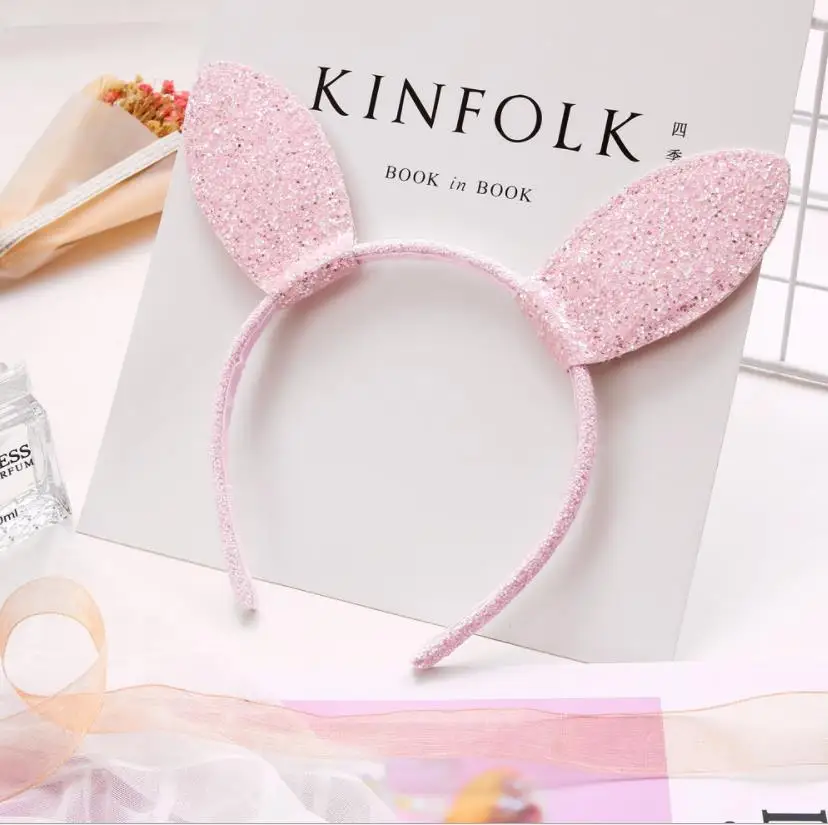 New Design Girls Lovely Rabbit Ears headband alloy thin glitter cartoon photo prop hair band women accessories headdress K5 | Аксессуары