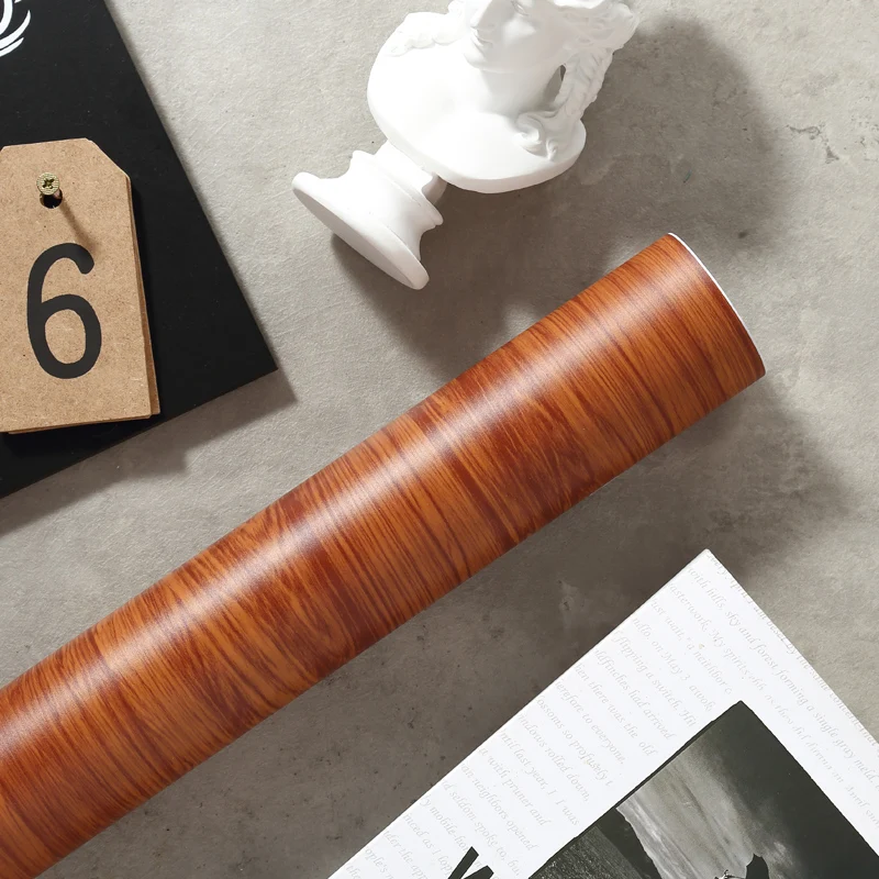 PVC Wood sticker Waterproof Wallpaper Self-adhesive Chinese brown | Дом и сад