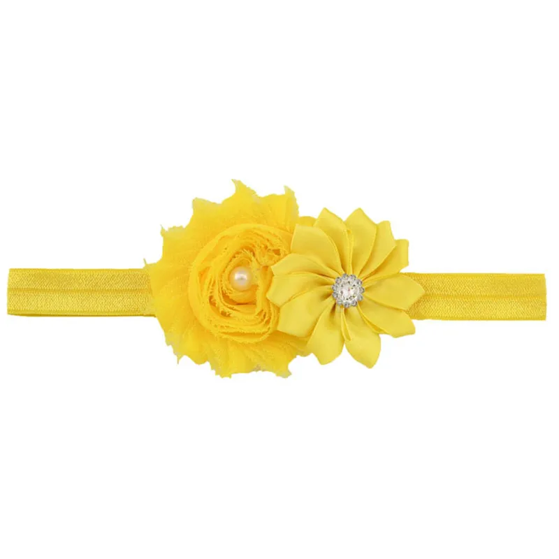 

12Pcs/lot Children Flower Pearl Baby Headbands Mixed Color Headwear Infant Toddler Girl Headband Elastic Hair Accessories Gifts