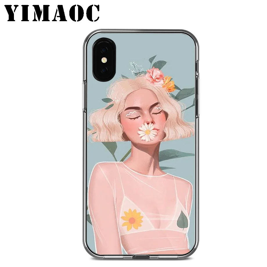 YIMAOC Sad Girl очки мягкий силиконовый чехол для Apple Iphone 11 Pro Xr Xs Max X 10 8 Plus 7 6S 6 SE 5S 5 7Plus |