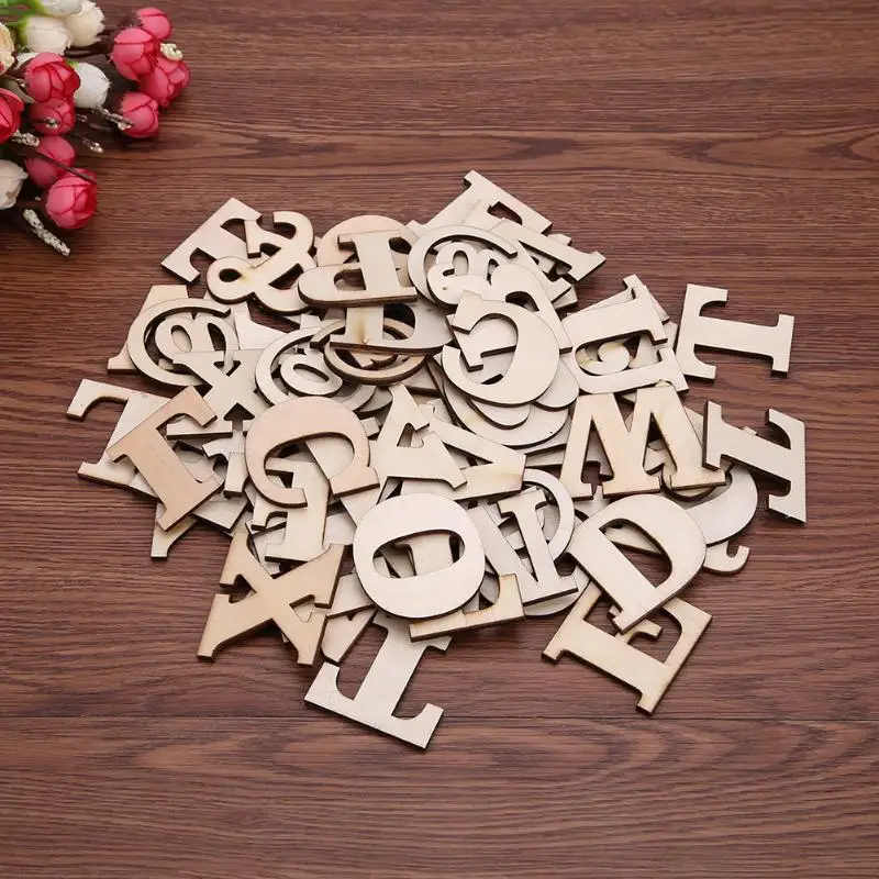 100 шт DIY деревянные игрушки-головоломки буквы алфавита для творчества игры в