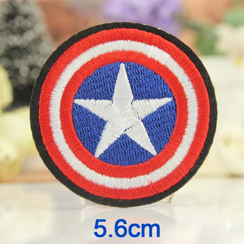 small shield (xiao Мстители, Дэдпул, детская одежда, Халк, Бэтмен, супергерой, Капитан Америка, нашивка с железной вышивкой, одежда для мальчиков - Color: small shield (xiao