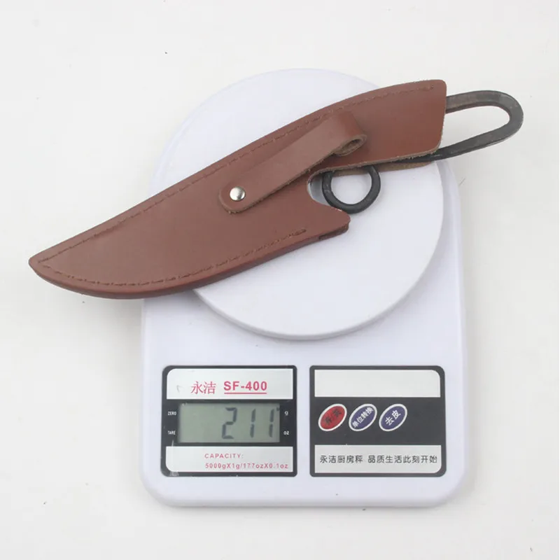 Полный Tang фиксированный нож с кожаной оболочкой тактический для шеи|Ножи| |