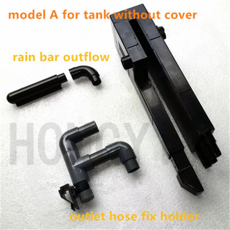 for no cover HONGYI 1 шт. сифон висят на переливной коробке неперфорированный нижний фильтр нет необходимости отверстие для свежего морского тропического аквариума - Цвет: for no cover