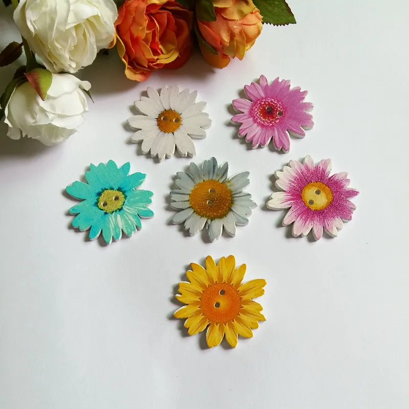 50 шт. для шитья, деревянные пуговицы DIY скрапбукинг украшения мультфильм Динозавр два отверстия Аксессуары для одежды