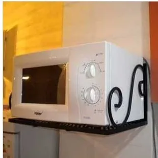 Fashion iron kitchen rack microwave shelf oven seasoning wall - | Дом и сад