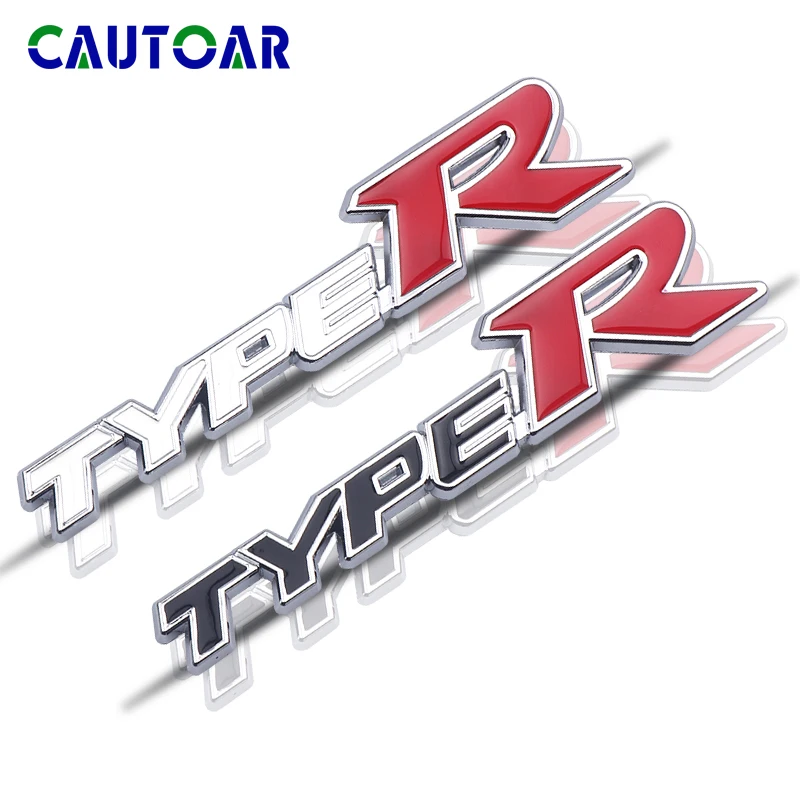 Car Styling 3D Metal Type R Typer Sticker For Honda City CR-V XR-V HR-V Accord FIT Jazz Stream Crider Greiz CIVIC Spirior Decal |