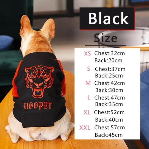 Black HOOPET собака Осень/Зима Одежда Samll собака Чихуахуа бульдог пальто кошка теплый костюм щенок куртка - Цвет: Black