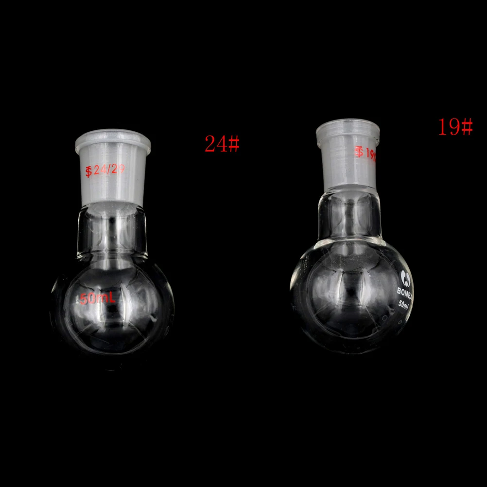 1 шт. колба с одной шеей химическая кипящая 24/29 19/26 шейка 50 мл новинка