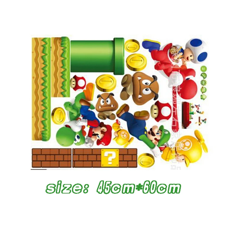 621 Съемные настенные наклейки super mario bros для детской комнаты, спальни, гостиной, детской комнаты, домашний декор, наклейки с рисунками виниловая настенная живопись - Цвет: 621