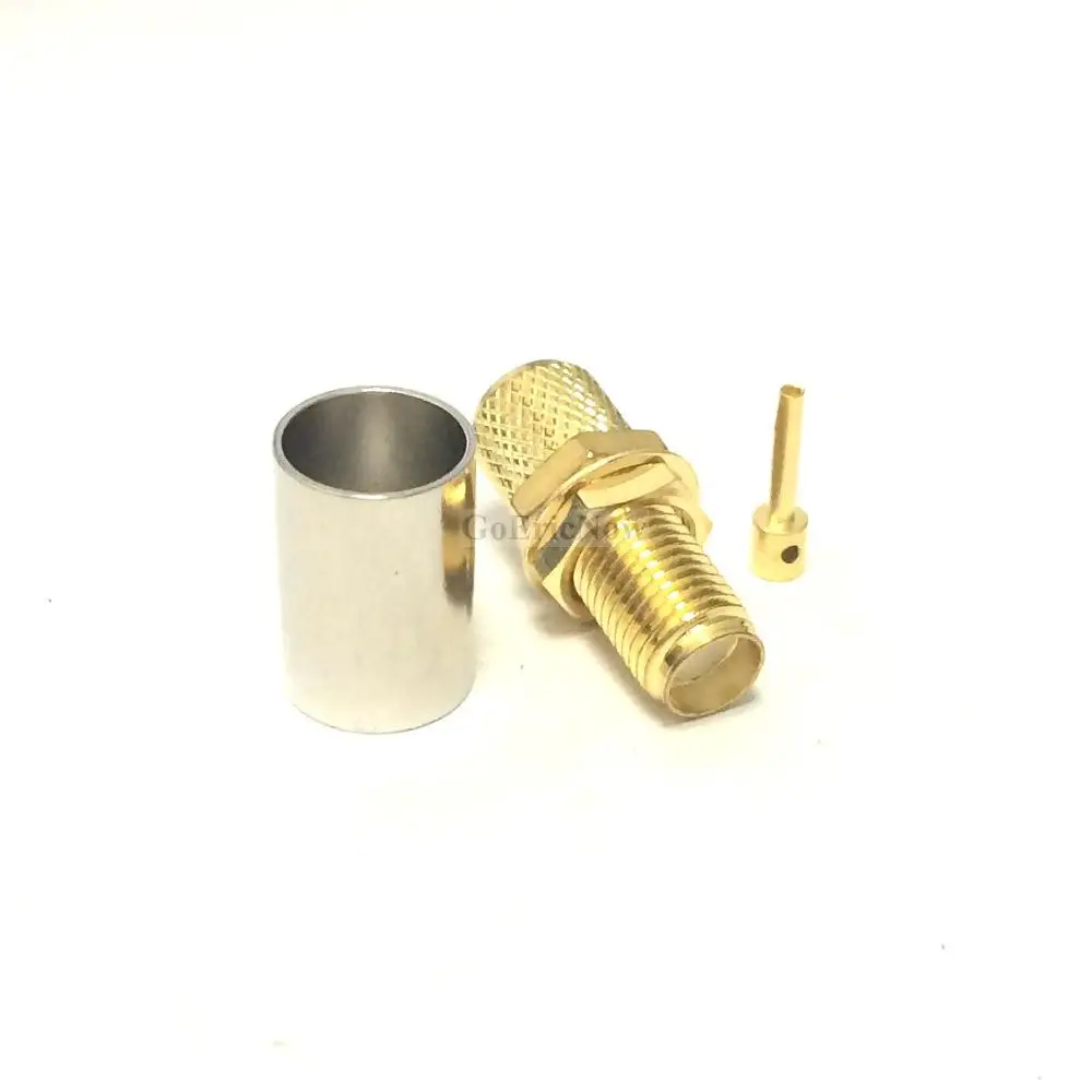 1 шт. RF коаксиальный SMA штекер/гнездо разъем обжимной для RG5 RG6 LMR300 5D FB прямой