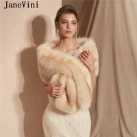 janevini elegant bridal bolero faux fur wedding shawl women formal winter cape fur wrap outerwear jacket brides accessories 2019