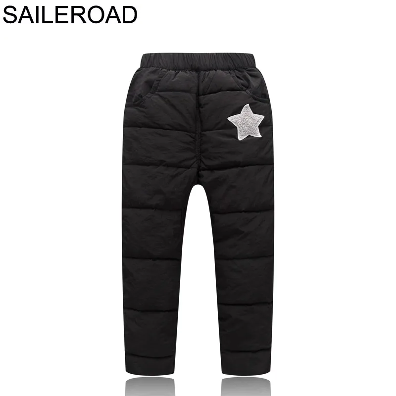 

SAILEROAD 1-4Years Winter Boys Girls White Down Duck Pants Wear Warm Children Kids Down Full Length Pants Baby Trousers