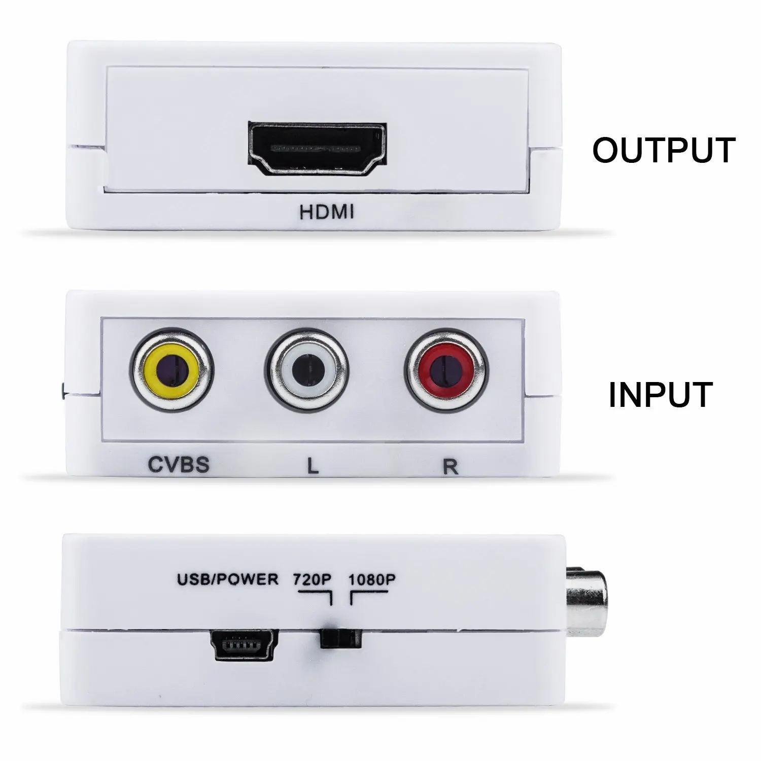 HFES RCA к HDMI Mini 1080 P RCA композитный видеосигнал AV к HDMI видео аудио конвертер адаптер Поддержка PAL, NTSC3.58, NTSC4.43, S
