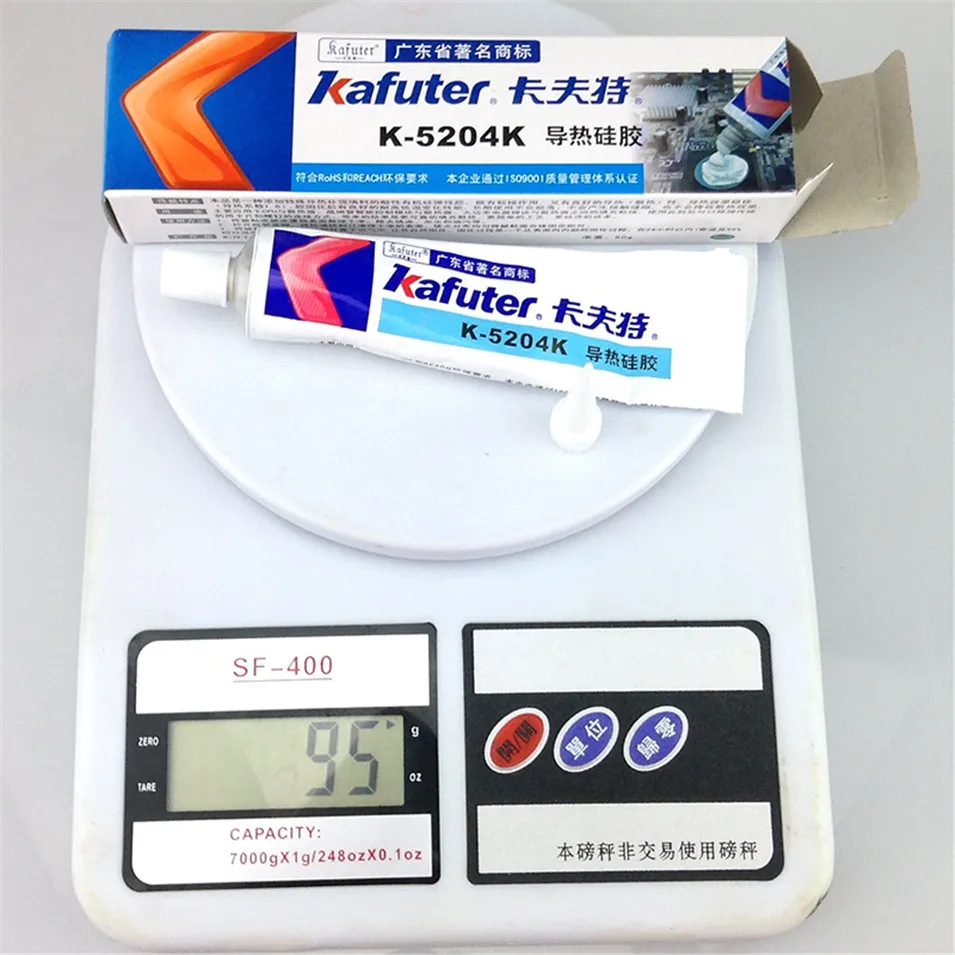 5 шт. Kafuter 80 г K-5204K LED теплопроводностью Силиконовые Процессор монтажный клей