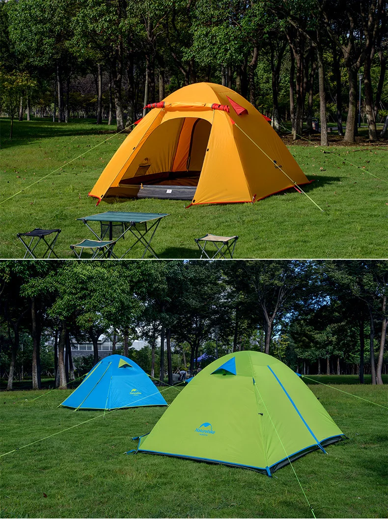NatureHike модернизированная P Series Классическая палатка 210T ткань для 2 4 человек NH15Z003