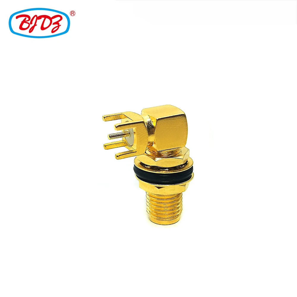 

Free Shipping 10PCS SMA Female/Jack Bulkhead Right Angle/Elbow Waterproof RF Coaxial Connector for PCB Type 2