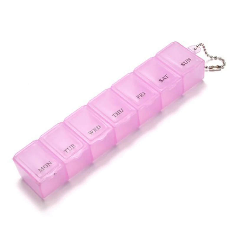 7 дней в неделю пластиковая пустая коробка для хранения ногтей инструменты из