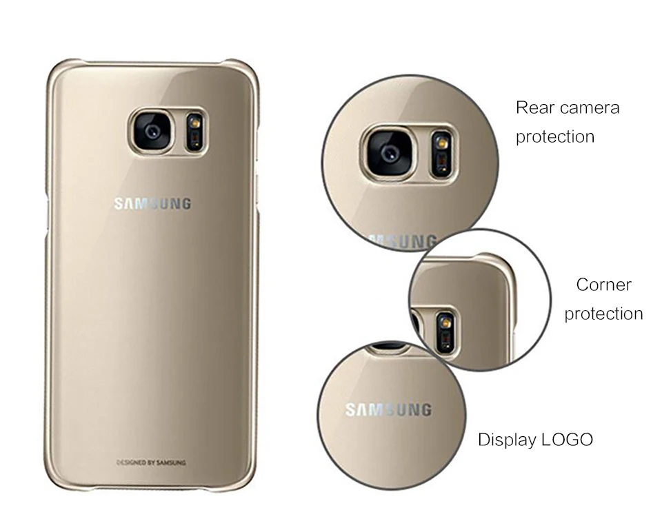 Samsunga Galxy S7 S6 Edge чехол Прозрачный Жесткий ПК Тонкий чехол на заднюю панель Полная защита от царапин Роскошный прозрачный чехол