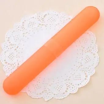 Orange 1 шт. портативная зубная щетка для путешествий, коробка для хранения, Набор цветных, ярких цветов, скраб для зубной щетки, трубка для зубной щетки, чашка для зубной щетки, аксессуары для ванной комнаты - Цвет: Orange