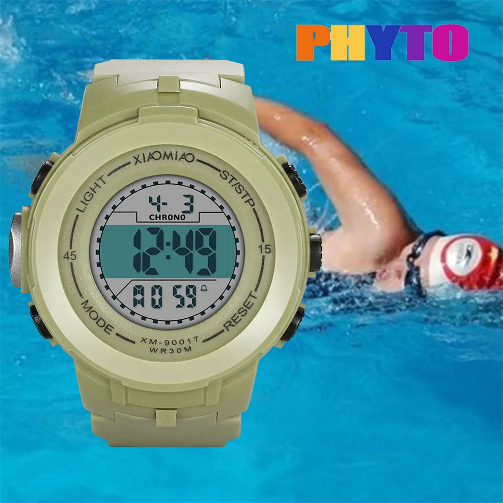 Новый силиконовый ремешок цифровые часы Мода High End Multi function 30 м спортивные