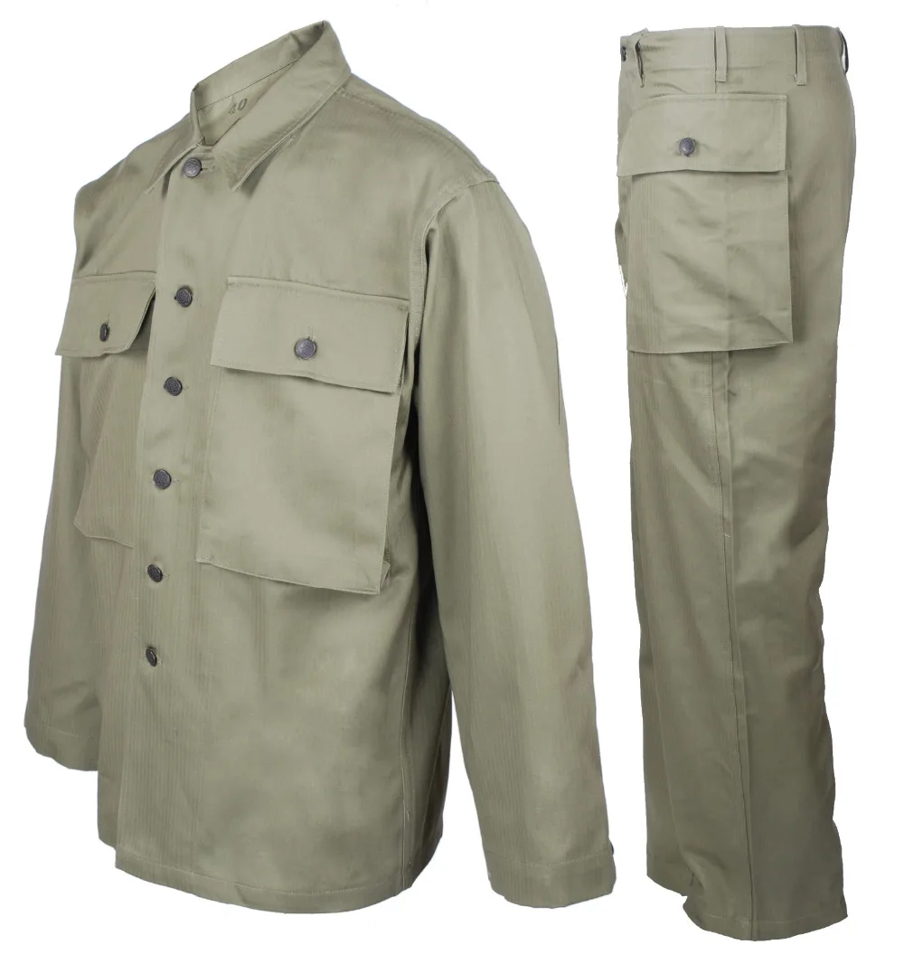 WWII США армейская униформа костюм с курткой и штанами в размерах 36272|trouser belt|trousers