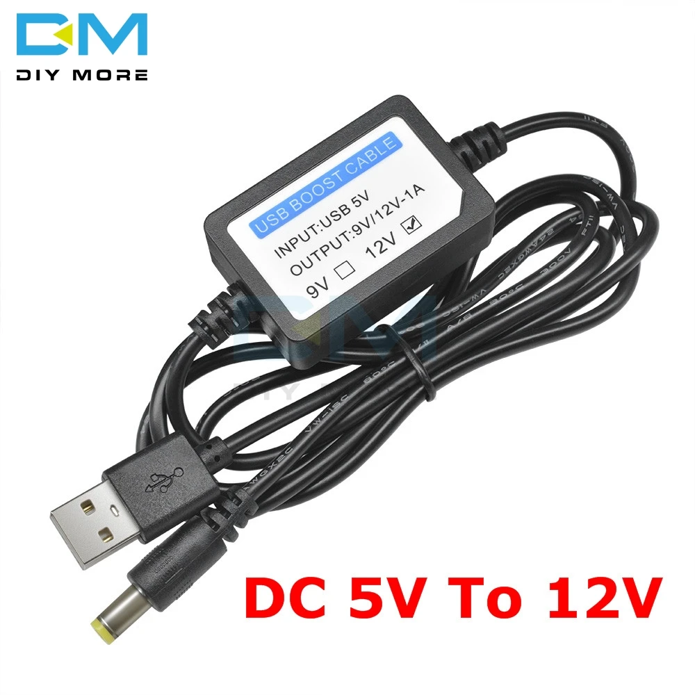 DC 5V TO 12V 5 в постоянного тока до 9 В постоянного тока/12 в 1 А, USB зарядка, повышающий мощность, повышающий кабель, повышающий USB конвертер, адаптер, провод, компонент с повышающим трансформатором - Цвет: DC 5V TO 12V