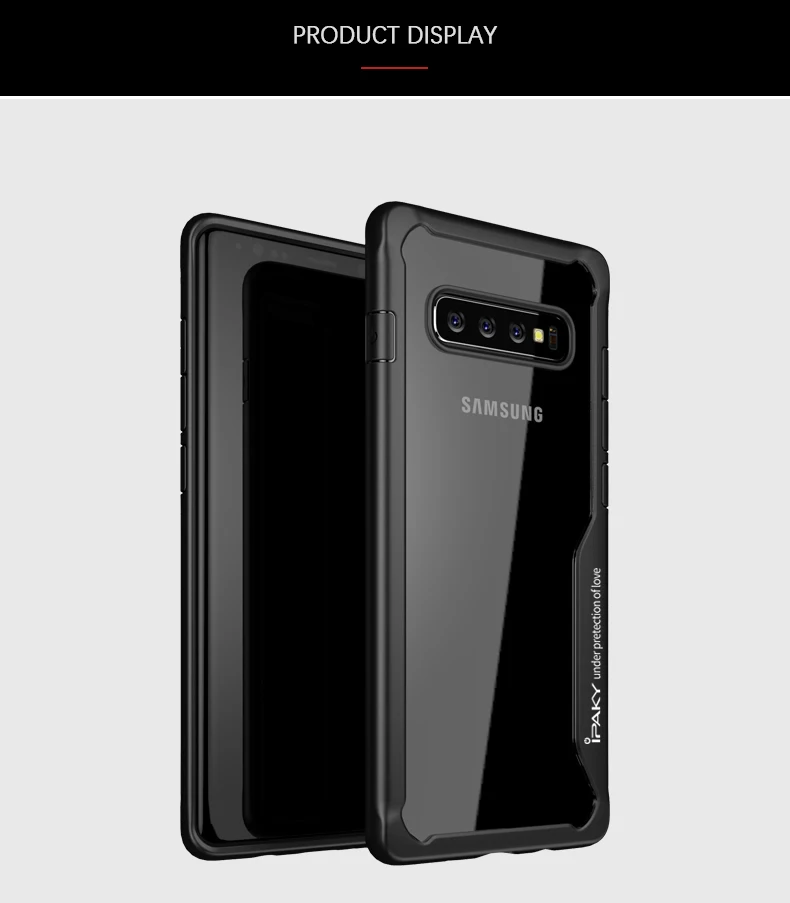 Для samsung S10 Plus Чехол iPaky S10e чехол силиконовый акриловый Гибридный противоударный Прозрачный чехол для samsung Galaxy S10 чехол
