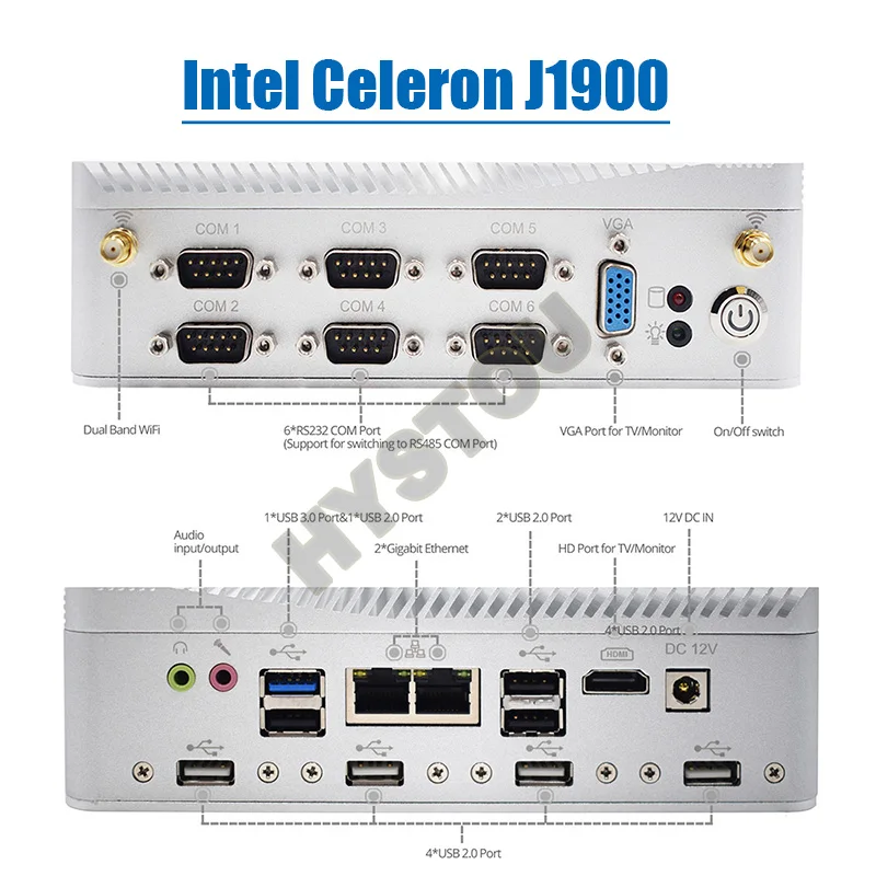 Промышленный компьютер 8-го поколения Core i5 8250u 8350u 2 intel nuc win10 VGA HDMI RS485