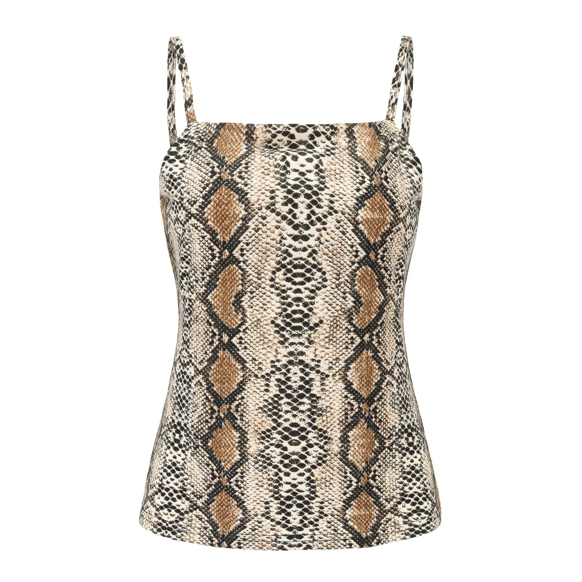 ZOGAA Snake Print Spaghetti Strap Women Camis Tops Sexy Evening Party Club Casual Summer 2019 Slim Fit Tank | Женская одежда