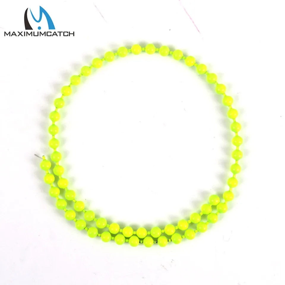 Maximumcatch 3.2mm/4.1mm Fly Tying Bead Chain Length 31cm Eyes Metal Fishing Material | Спорт и развлечения
