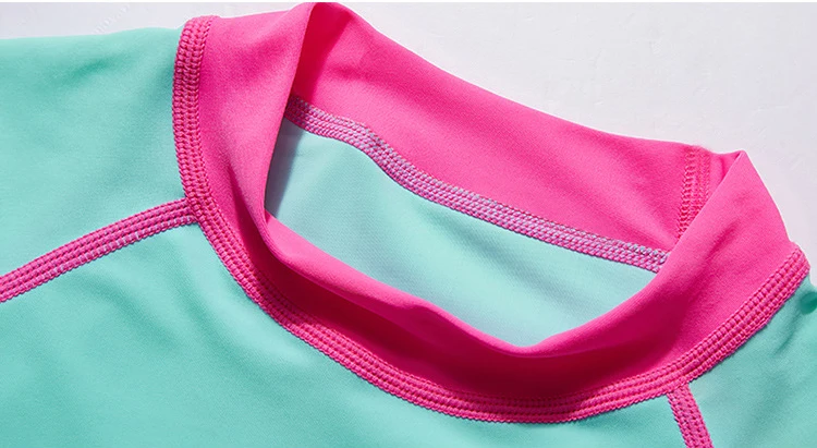 Молодежный купальный костюм UPF 50+ Rash Guard для девочек и мальчиков, футболка с длинными рукавами Топ, Быстросохнущий летний пляжный костюм для плавания, серфинга, дайвинга