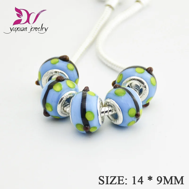 10p Продвижение свободные бусины серебряный сердечник ручной работы из