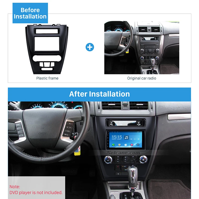 Автомобильная магнитола Seicane черная 2DIN для Ford Fusion 2010 автомобильный стереоадаптер