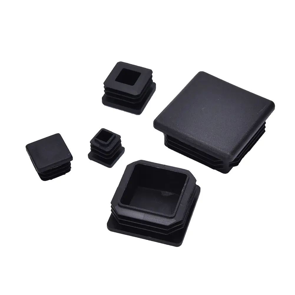 10 шт. черные пластиковые заглушки для труб|plastic square tube caps|insert |