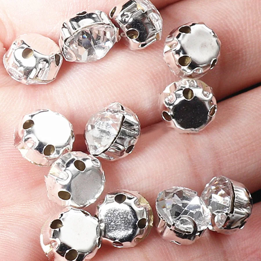 500 шт. блестящие кристально чистая страз пришивные камни из для одежды платья