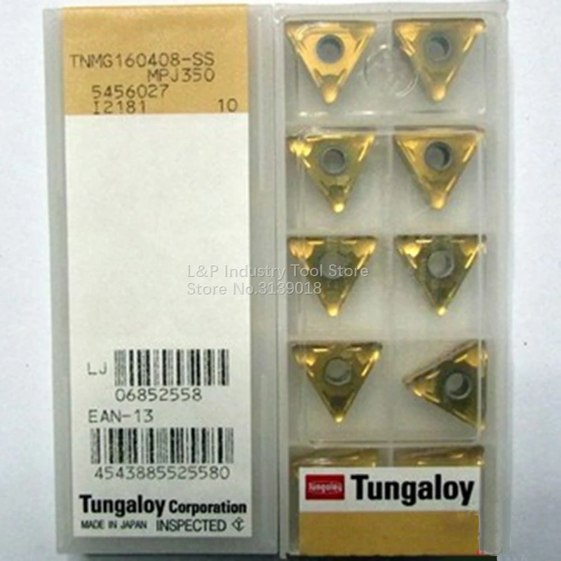 Новые оригинальные Tungaloy вставки карбида TNMG160408-SS MPJ350 ЧПУ лезвие инструмент TNMG160408SS