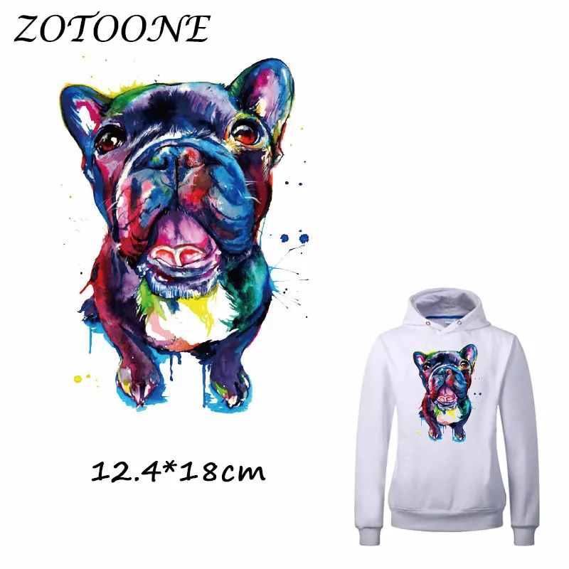 ZOTOONE патч для от одного года до четырех лет футболка классная собака акварелью