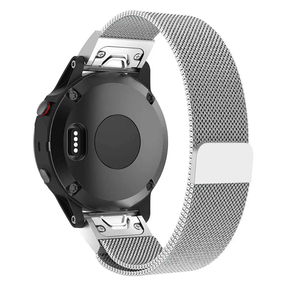 Металлический ремешок из нержавеющей стали 22 мм для Garmin Fenix 5 быстросъемный Milanese