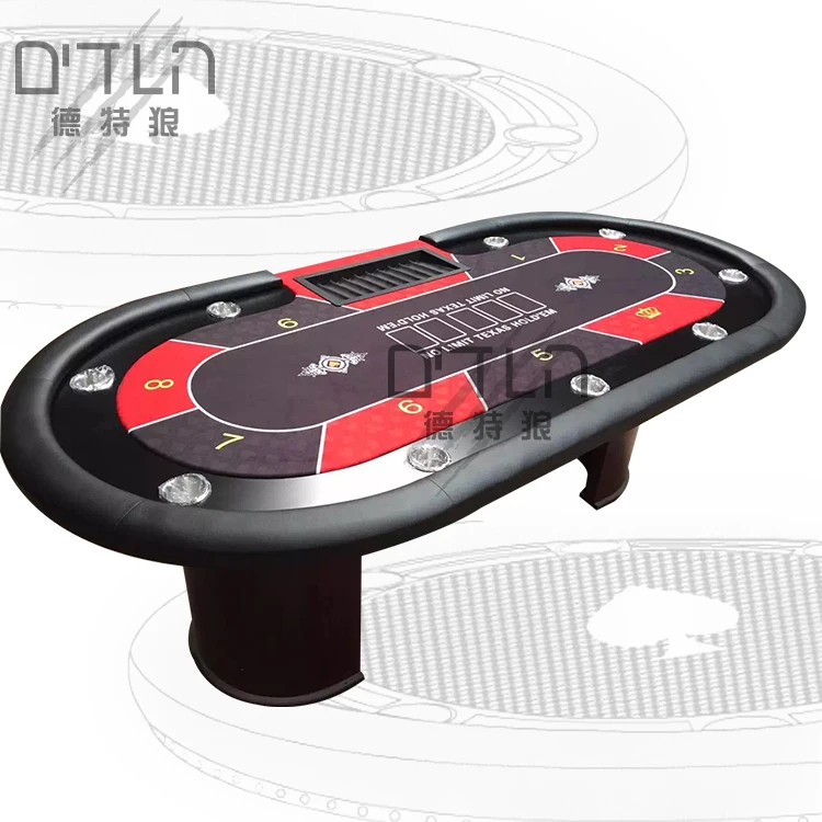 DTLN L: 213 x W: 106 x H: 75 cmdeluxe покерный стол с изогнутыми деревянными ножками
