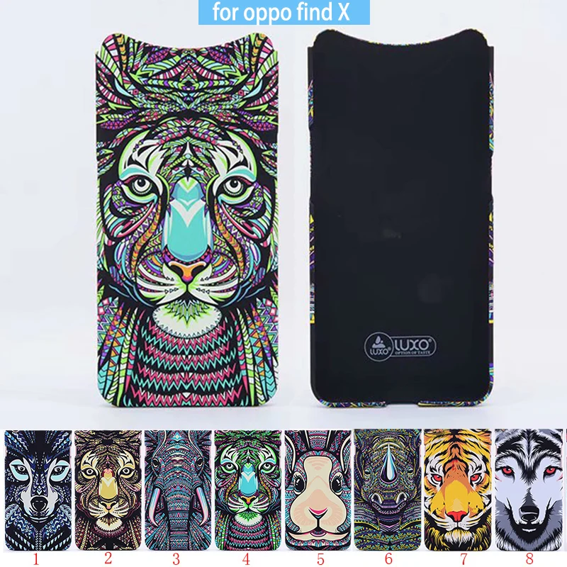 Чехол Forest King для OPPO Find X жесткий светящийся чехол с рисунком животных Льва волка