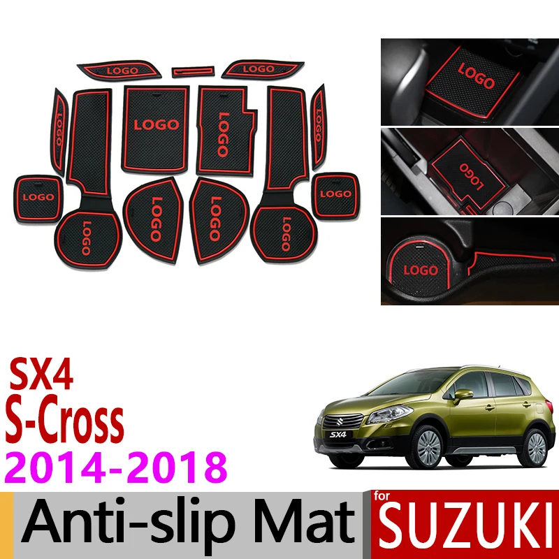 Для Suzuki SX4 S Cross 2014 2015 2016 2017 2018 Противоскользящий резиновый слот для ворот